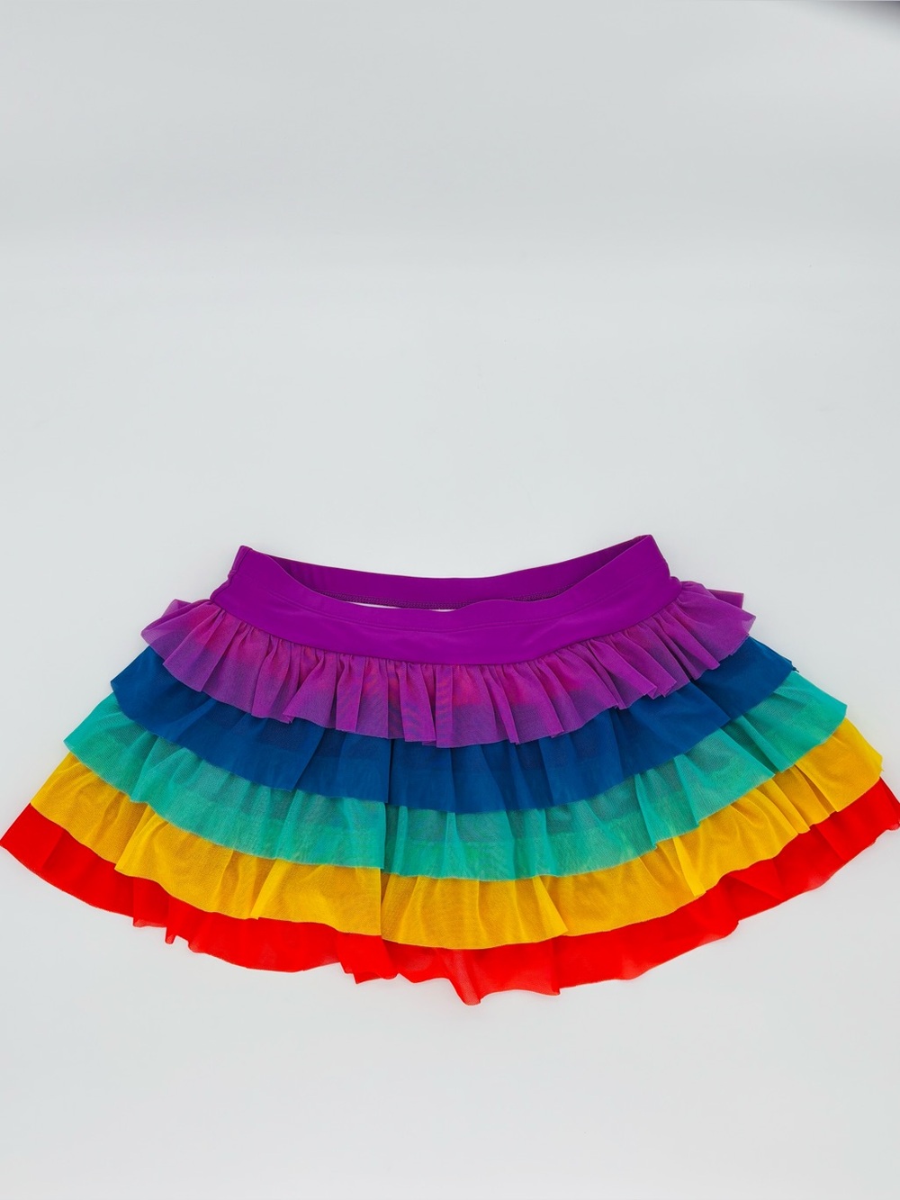 Hanna Andersson Girls Rainbow Tutu Skort Youth 10 Dance Ruffle Festival Colorful